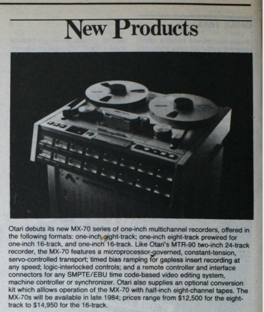 November 1984 Billboard Magazine New Product Alert November 1984 Billboard Magazine New Product Alert